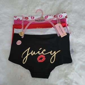Juicy Couture Multi-Color Cotton Bikini Panty Set - Black, Pink, Red, White